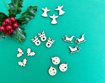 Christmas Table Confetti, sprinkle your table with our natural wood festive laser cut scatters in 5 cute Christmassy designs!