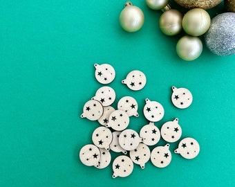 Christmas Table Confetti, scatter your festive table with our set of 20 cute bauble shaped laser cut wooden scatters!