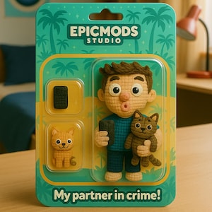 Action Figure Crochet Personalizzata da Foto • Immagine Digitale Stile Amigurumi con Accessori • Regalo Unico da Stampare