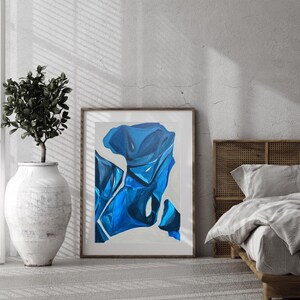 Blue Abstract art print, modern art print, colorful home décor, contemporary artwork, 11x14 Art, blue art