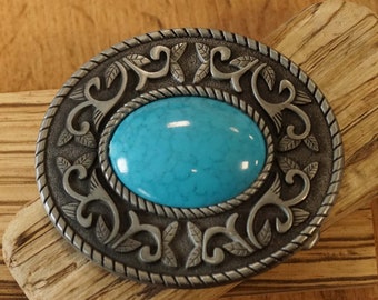 Amazing Vintage Native American Zuni Inlay Blue Gem Turquoise Jet Rainbow Man Silver Buckle Amazing Vintage Native American Zuni Inlay Blue Gem Turquoise Jet Rainbow Man Silver Buckle