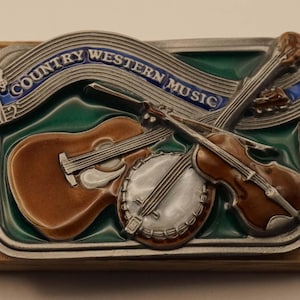 Country-Gürtelschnalle für Gitarre, Violine, Banjo, Country-Musik