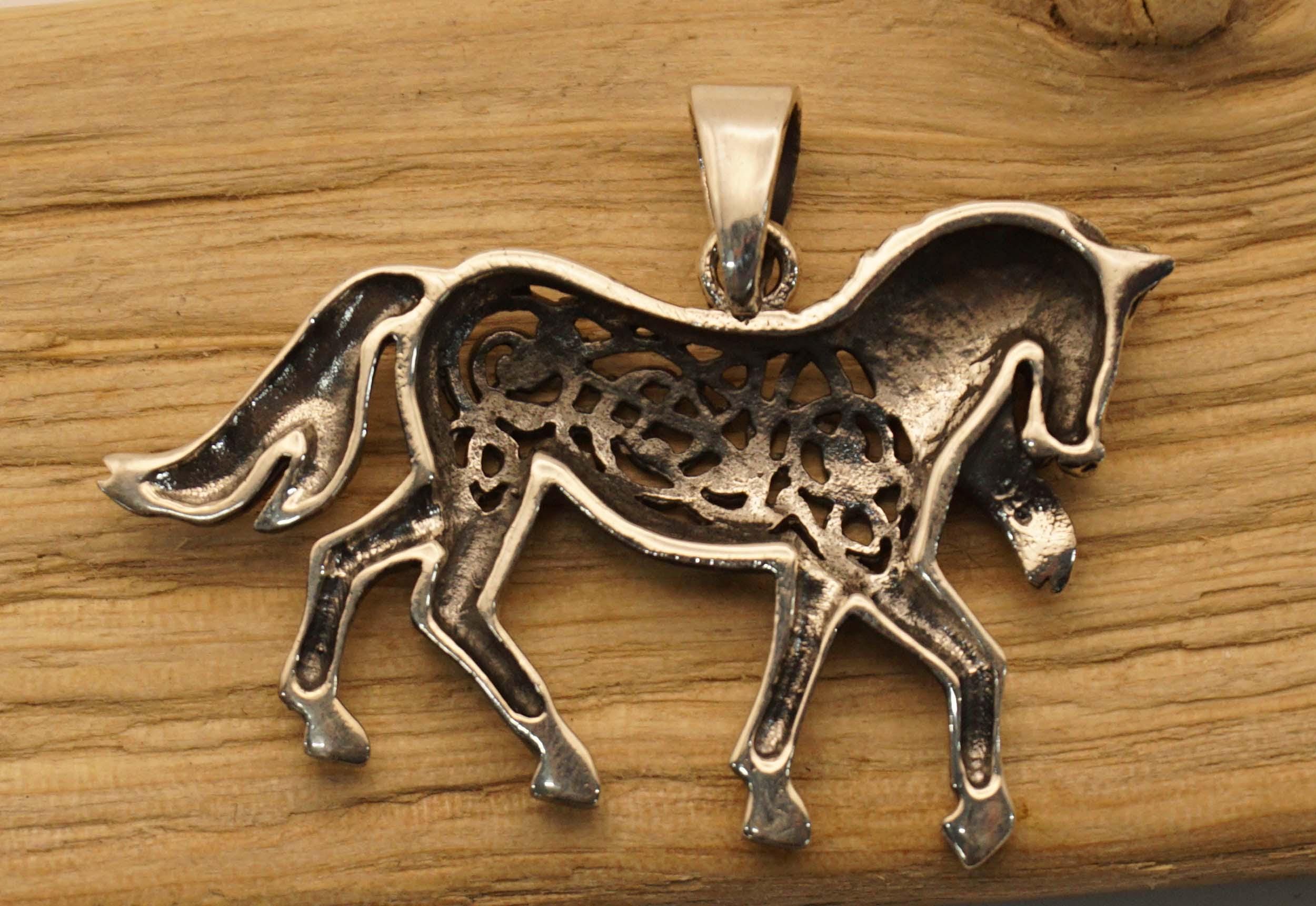 Sterling Silver Celtic Horse Pendant - Etsy