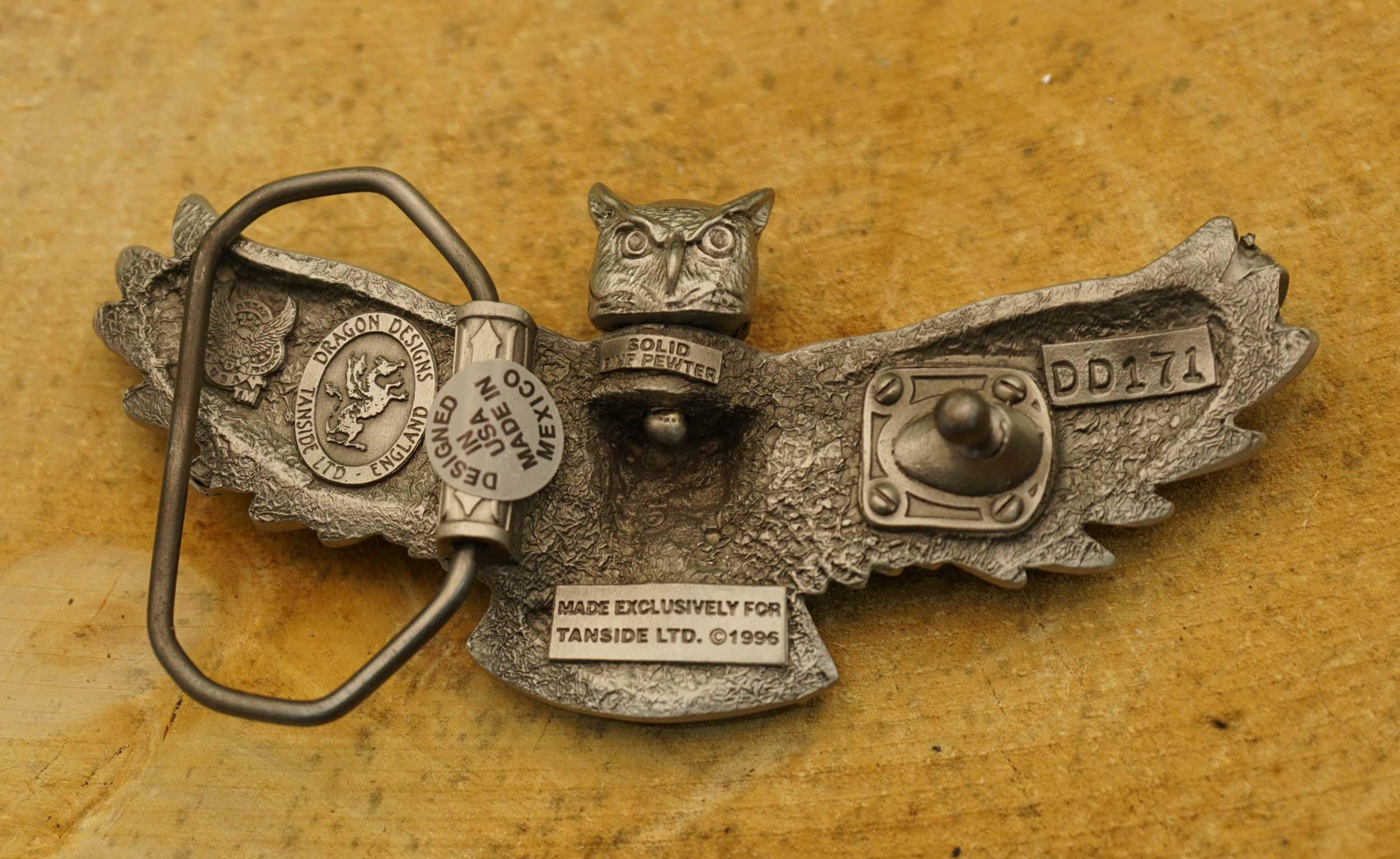 Belt Buckle Owl With Rotating Head From Owl to Man - Etsy