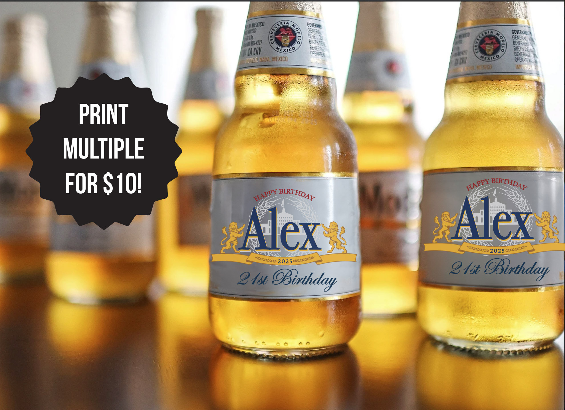 Made to Order Personalized Printable 12oz Modelo Beer Labels ...