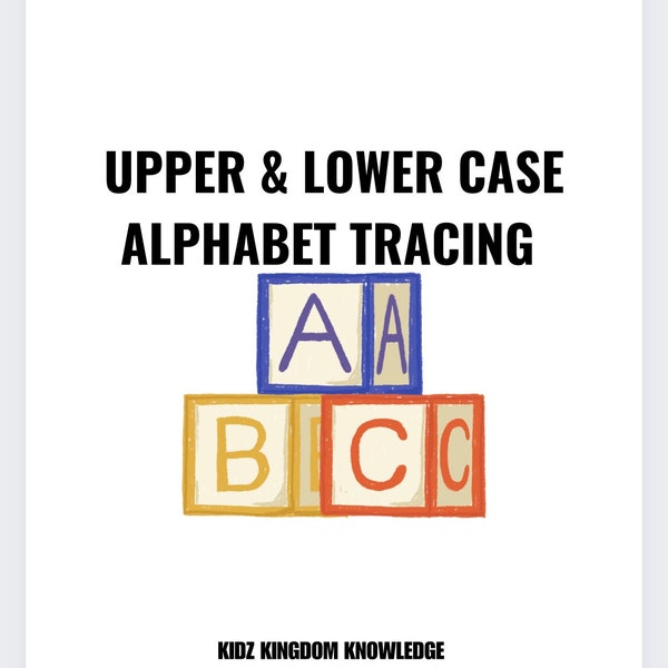 Children’s Alphabet Tracing Workbook, Children’s Writing, Fine Motor Skills, Children’s Busy Book, Language Arts, Preschool, Homeschool