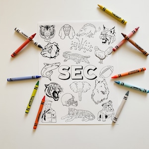 SEC Football Coloring Pages Kids Activities Gameday Fun for Kids Now
