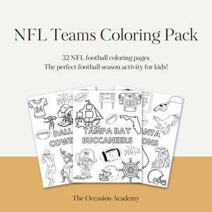 NFL Football Coloring Pages | Kids Coloring Activity | Football Team Coloring