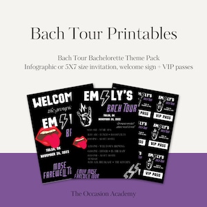 Bach Tour Bachelorette Print Pack | Bachelorette Invitations