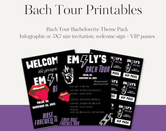 Bach Tour Bachelorette Print Pack | Bachelorette Invitations