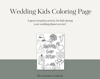 Wedding Day Kids Coloring Page