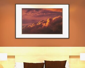 CLOUD PHOTOGRAPHY Prints – Dramatic Scenic SUNSET Nature Photo Fine Wall Art, Giclee Cloud Photos, Cloud Art, Cloud Painting