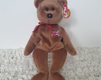 TY Beanie Baby Britannia Bear, Retired TY Bear, Collectible Bears, Vintage Beanie Babies, Vintage Gifts for Her