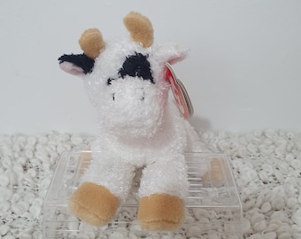 Beanie Baby Cornstalk the Cow, Retired TY Beanie, Collectible Plush Toy, Vintage Beanie Babies, Bday Gifts for Cow Lover, Stocking Filler