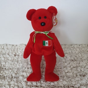 TY Beanie Baby Osito, gepensioneerde TY Bear, Collectible Bear, Vintage Beanie Babies, Vintage Cadeaus voor haar, Mexico Cadeau voor vriend