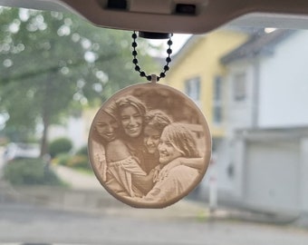 Engraved litophane | Car Mirror Pendant | rear view mirror | Personalized | Car Accessories | gift | 3D printing | reminder | souvenir