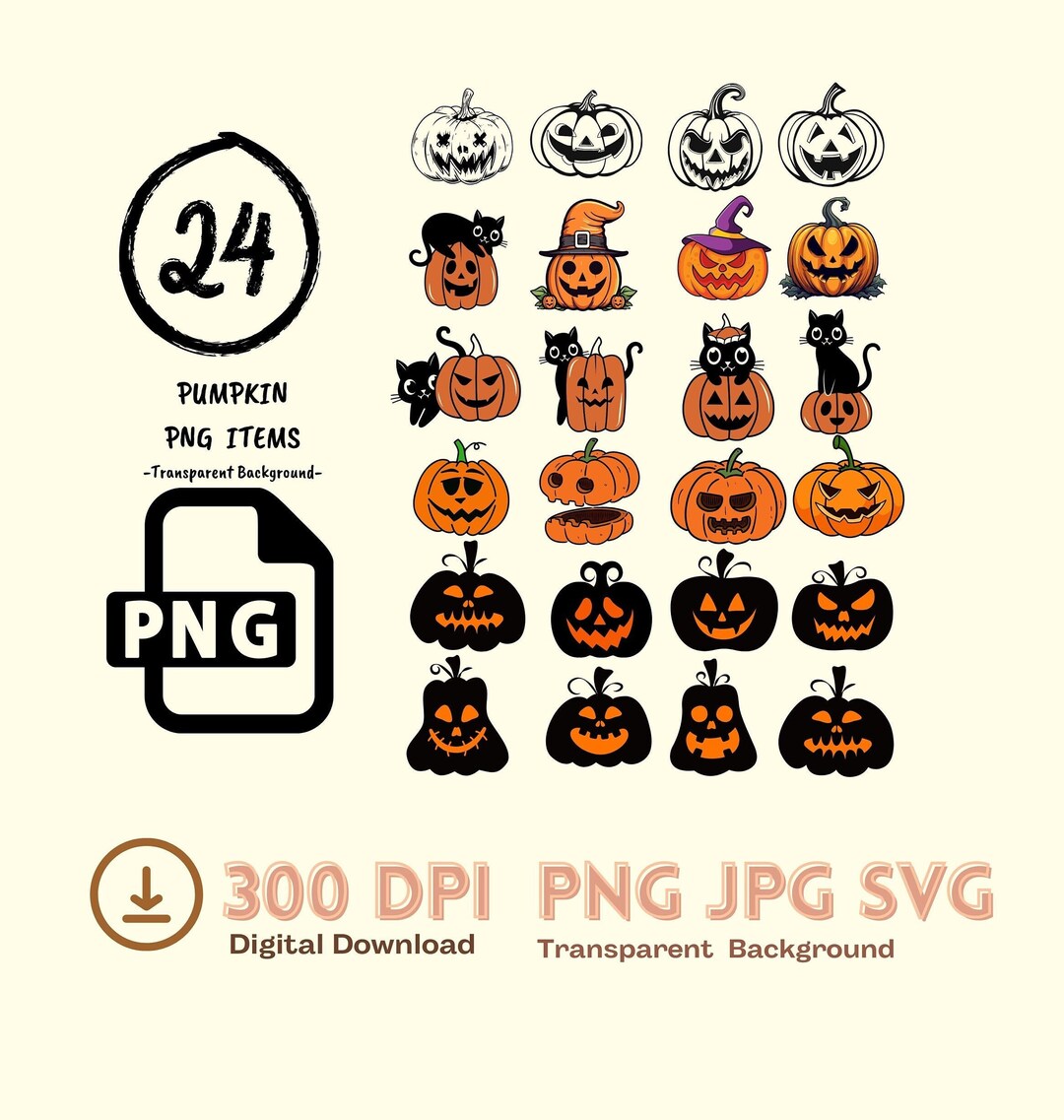 Pumpkin Face Svg Jack O Lantern Faces Black Cat Svg Cat - Etsy UK