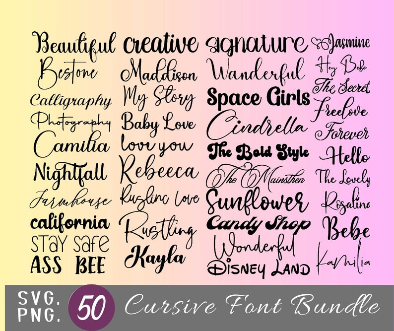 Font Bundle, Cricut, Canva Font, Script Font, Fonts, Digital Fonts, the