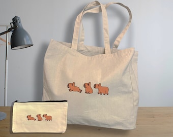 Capybara, Capybara Gift Bundle, Capybara Pencil Case, Capybara Bag, Cute Capybara Gift, Capybara Lover,  Gifts For Her