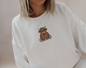 Highland Cow Sweatshirt, Cow Sweatshirt, Highland Cow, Western Sweatshirt, Cow Lover Gift