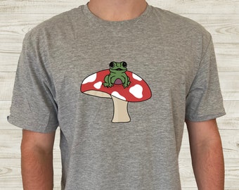 Frog Shirt, Frog tshirt, Mushroom Shirt, Cottagecore,  Frog Lover Gift, Cute Frog Shirt, Toad Shirt
