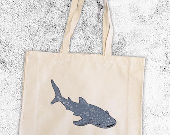 Whale Shark, Shark bag, Shark gift, Whale Shark Tote Bag, Marine Biology Gift, Shark Lover, Reusable Bag