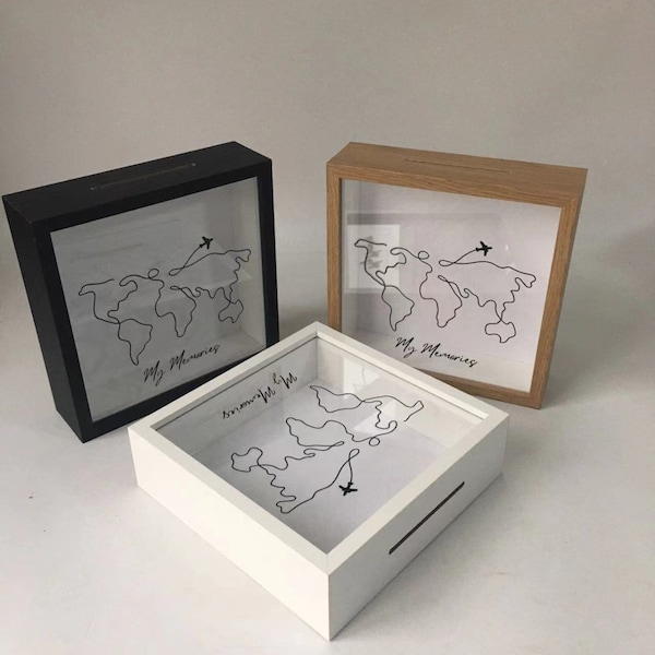 My Memories Travellers Shadow Box, Adventure Keepsake Storage Box, Wall Mount, Self Standing.…