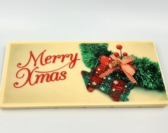 Christmas White Chocolate Bar – “Merry Christmas” Edible Image