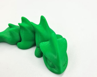 3D Printed Baby Dragon – Flexible Fidget Figurine - Magnet