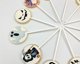 Halloween Printed Lollipops – Spooky Design Candy (Set)