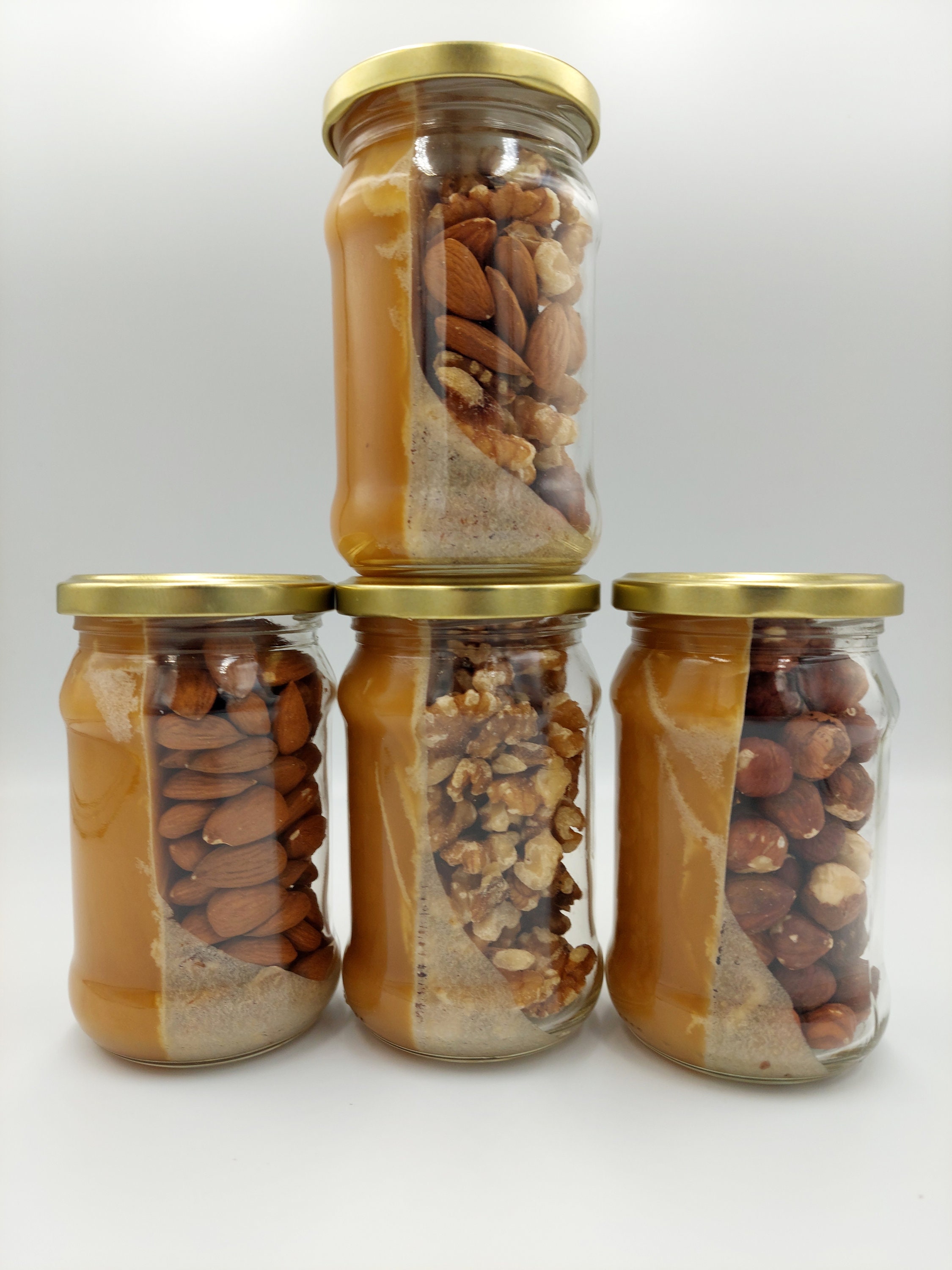Latvian Flower Honey Half With Nuts/honey Jar With Almonds, Walnuts and  Hazelnuts/300ml -  Canada
