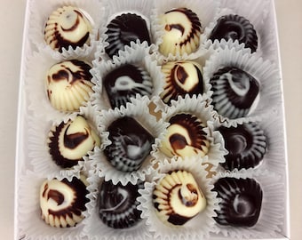 Dark White Chocolate Gift Box, Bee Pollen Cranberry Ganache Chocolates