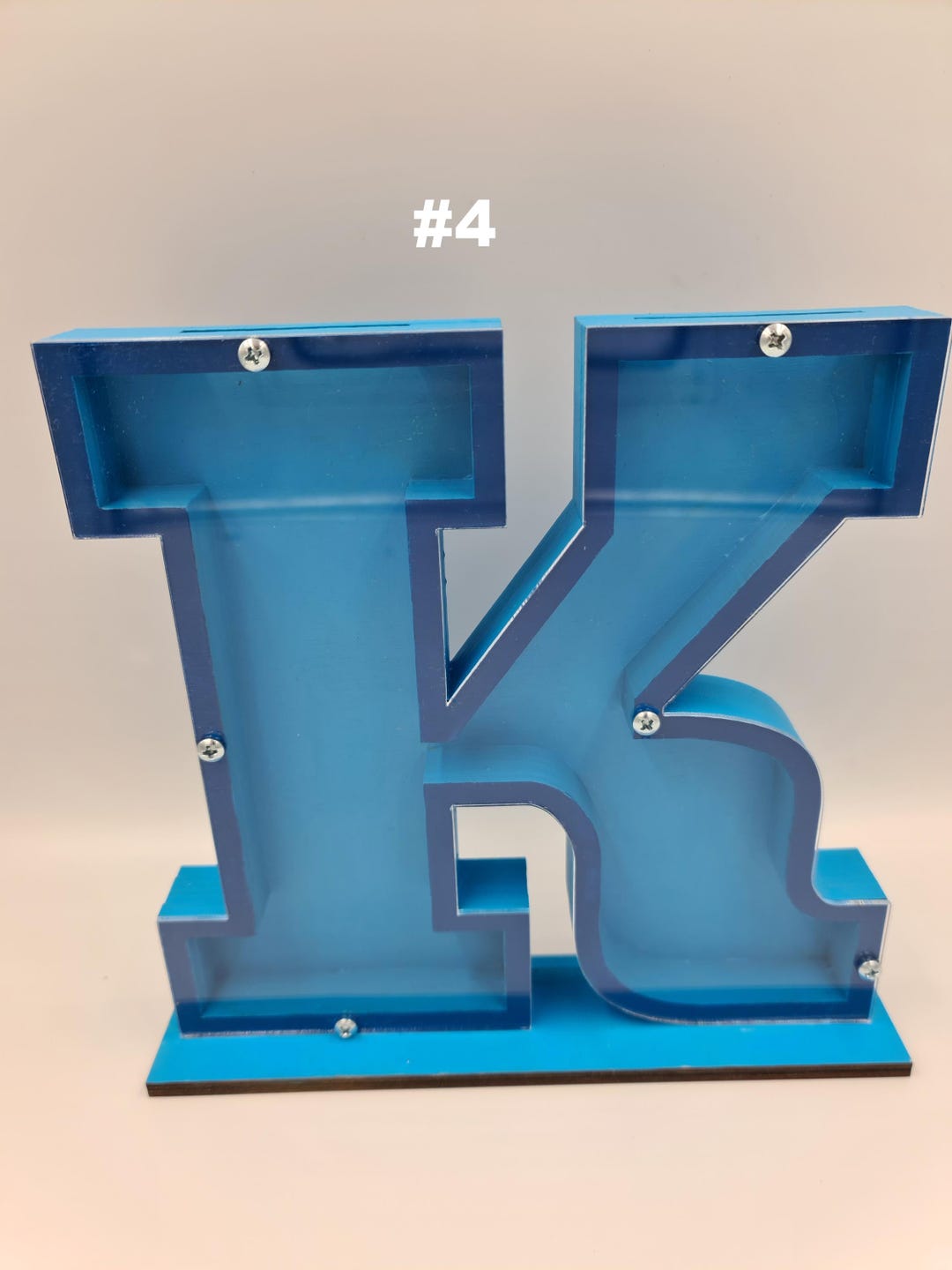 Coin Bank Lettering Personalized Wooden Letter Piggy Bank – Custom Initial Coin Bank for ...