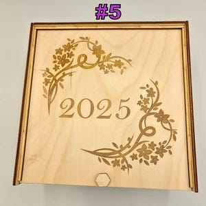 Personalized Wooden Memory Box with Name or Text – Handmade Engraved Storage Box