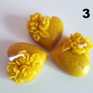 Elegant Beeswax Candles - Clean-Burning and Hand-Poured - Natural & Safe - With Pig and Rabbit, Heart, Owl,Bee Decor