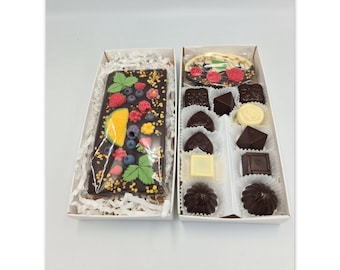 Handmade Belgium Chocolates with Bee Pollen & Cranberry: Gourmet Gift Set