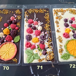 Luxury Handmade Belgium Chocolates with Bee Products in Chocolate with Pollen Bee Bread Cranberry  Sweets Gift for a Tea Break Gift Wedding
