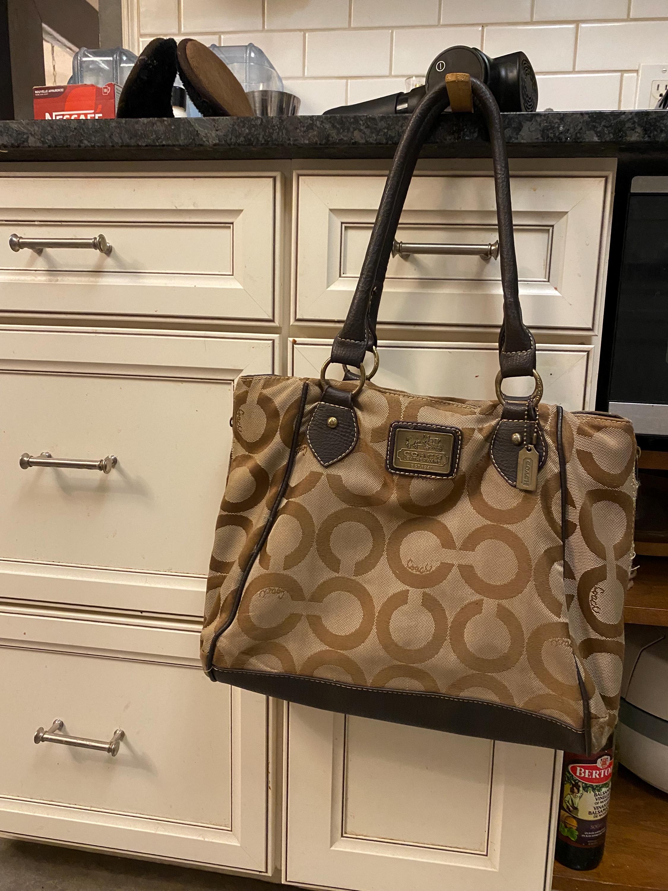 COACH Bag / Vintage COACH Bag/ Brown Coach Hand Bag Large - Etsy