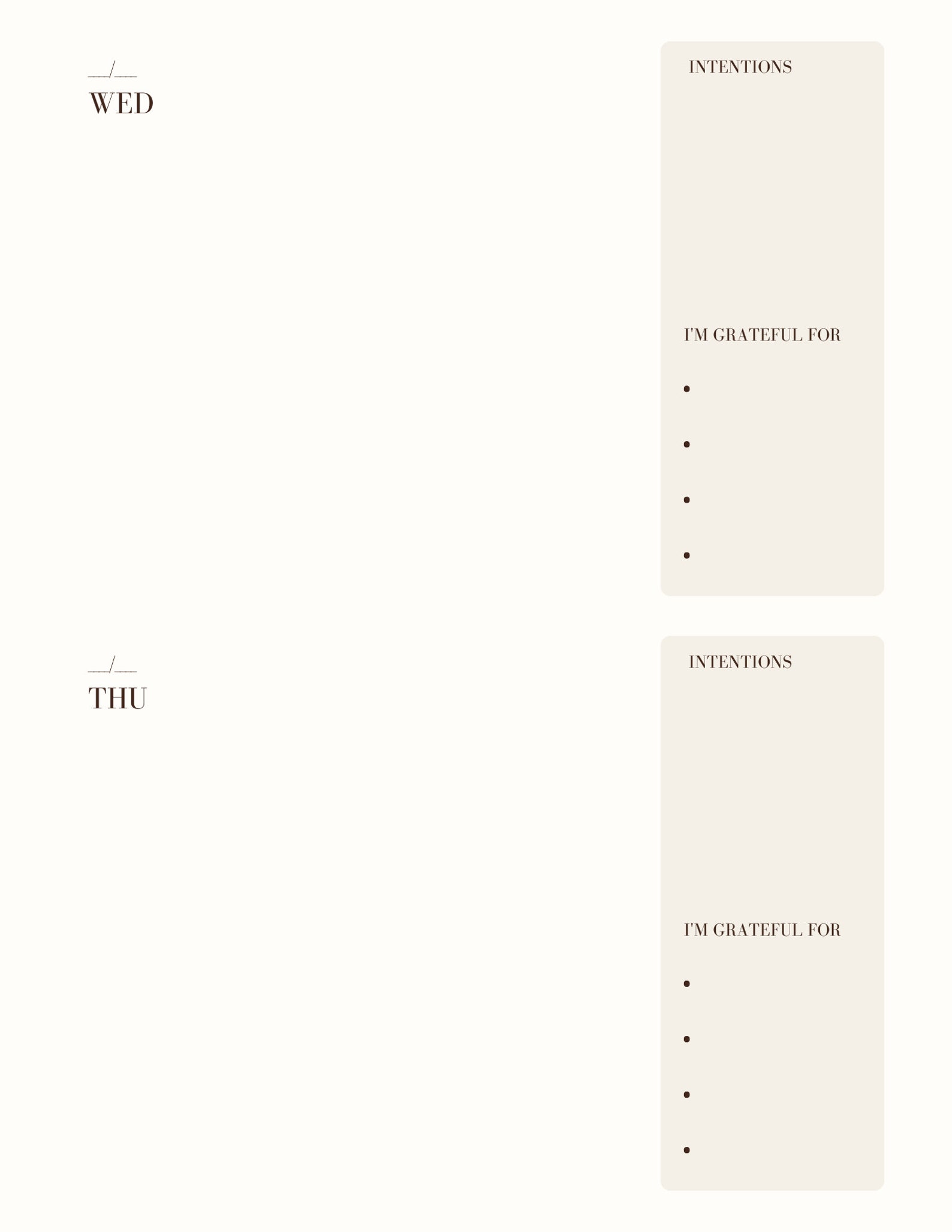 Peach Minimal Weekly Planner - Etsy
