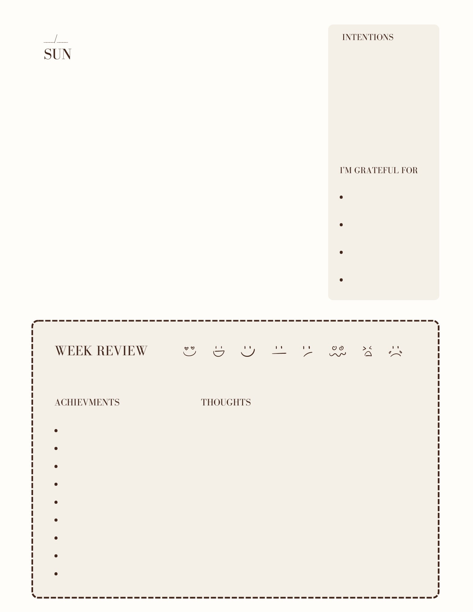 Peach Minimal Weekly Planner - Etsy