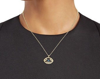 Evil Eye hanger ketting - Goldtone bescherming sieraden - stijlvol handgemaakt accessoire voor vrouwen