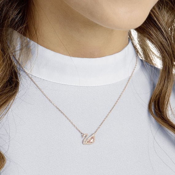 Crystal swan necklace best sale