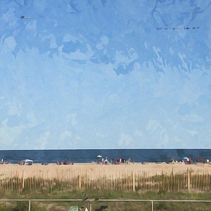 Sea Isle City NJ Photography Digital Download, New Jersey Beach, Jersey Shore art, SIC, Beach Watercolor, Boardwalk, NJ Coastal Painting,
