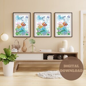 Aquarium Fish Tank Decor Tropical Fish Art Aquarium Decoration Aquarium Fish Art Fish Painting Aquarium Art Fishing Decor Fish Wall Decal