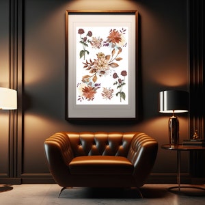 Bloemenkunst aan de muur | Digitale kunst | Afdrukbare directe download | Kleurrijke muurkunst | Bloemenkunst aan de muur | Digitale download kunst aan de muur bloem |