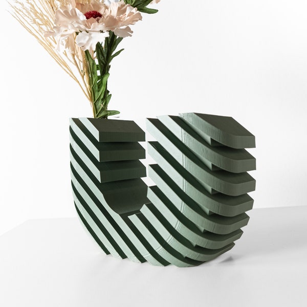Decorative 3d Vase "Wiko U-Vase" for flowers Home Decor - Unique crafted 3D Printed