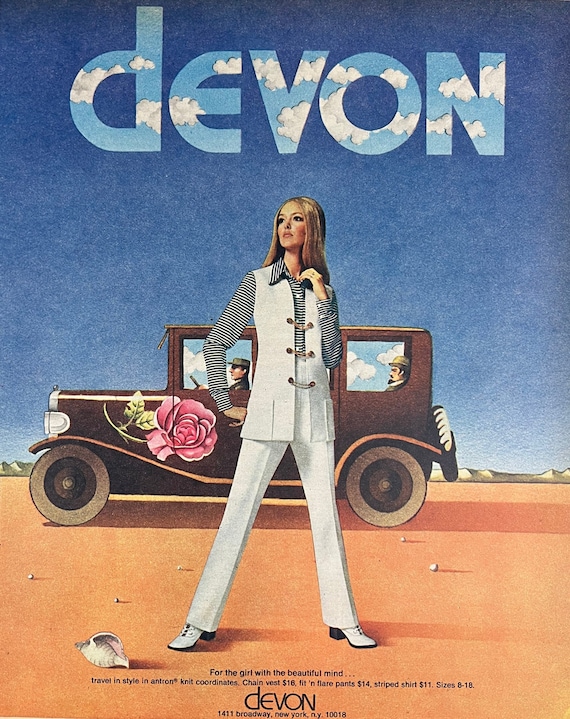 Old Advertisement 1970s Fashion Art Print Vintage Advertising Art Retro  Advertising 1970's Ads Gift for Vintage Fashionista 70s DEVON Ad - Etsy