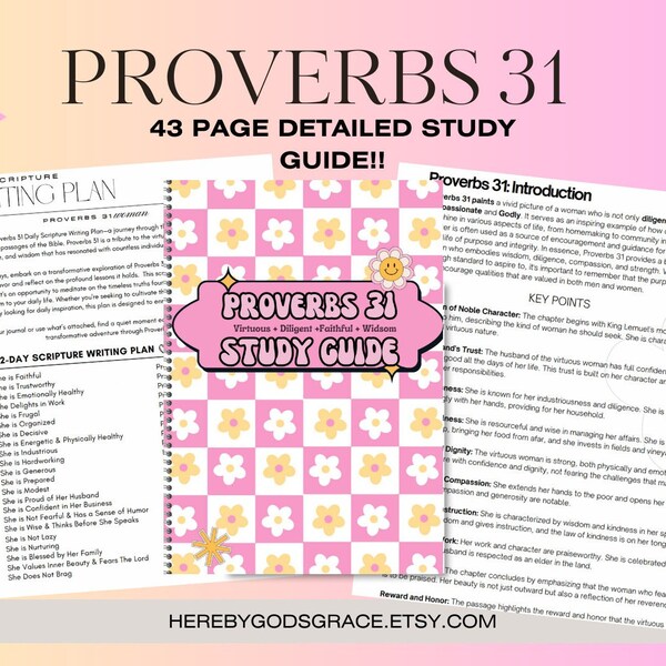 ULTIMATE Bible Study Guide | The Proverbs 31 Woman | PRINTABLE | Digital Download