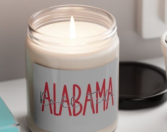 Alabama duftende Sojakerze, 5 Düfte, AL GIFT, ALABAMA Kerze, Roll Tide, Alabama Wohndekor, trendiges Wohndekor