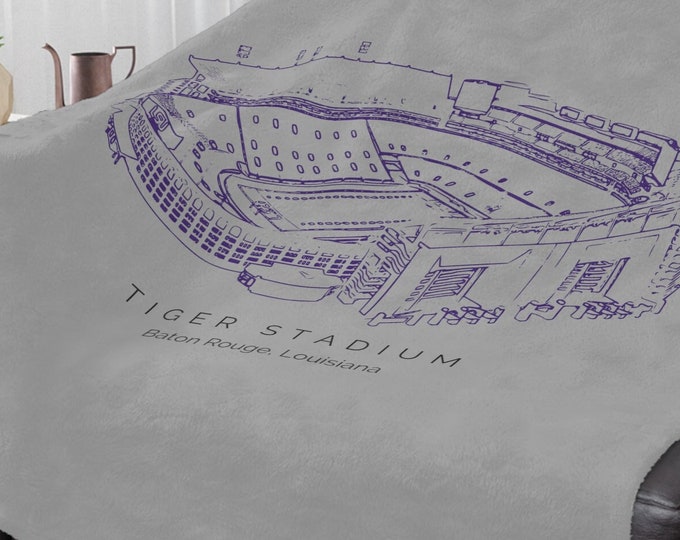 Handmade LSU Blanket Etsy